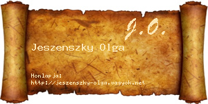 Jeszenszky Olga névjegykártya